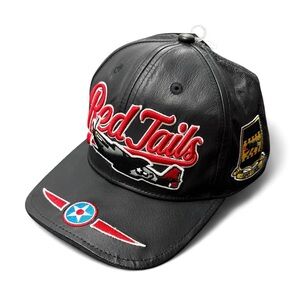 Tuskegee Airmen Leather Cap Red Tails NWT